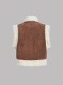 Brązowa ocieplana kamizelka (L)