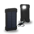 Czarny solarny powerbank kompas