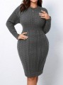 Dzianinowa szara sukienka (2XL)