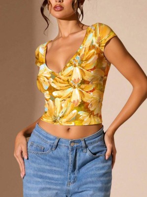 Dopasowany top krótki rękaw (2XL)