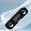 Czarny głośnik bluetooth zegar