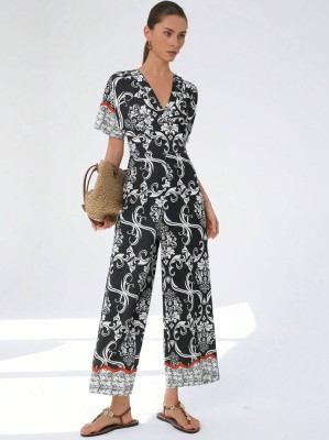 Czarny kombinezon wzór (M)