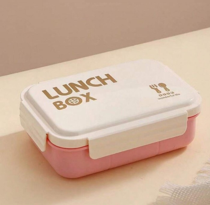 Dwukolorowy lunch box łyżkowidelec