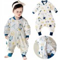 Biały śpiworek wzór zamek (6-9M)