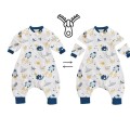 Biały śpiworek wzór zamek (6-9M)