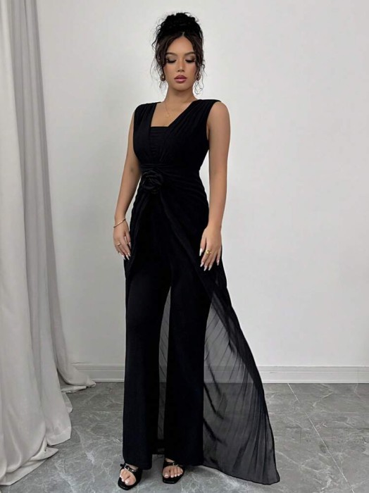 Czarny kombinezon peleryna (XL)