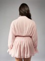 Koszulowa sukienka mini pasek (1XL)