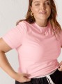Jasnoróżowy gładki t-shirt (2XL)