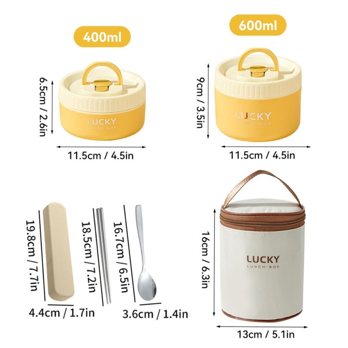 Podróżny lunch box zestaw
