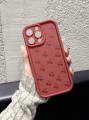 Bordowe etui wiśnie iPhone 12