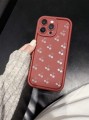 Bordowe etui wiśnie iPhone 12