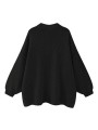 Czarny luźny kardigan guziki (3XL)