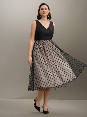 Midi sukienka groszki (2XL)