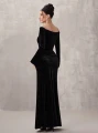 Czarna zamszowa sukienka (M)