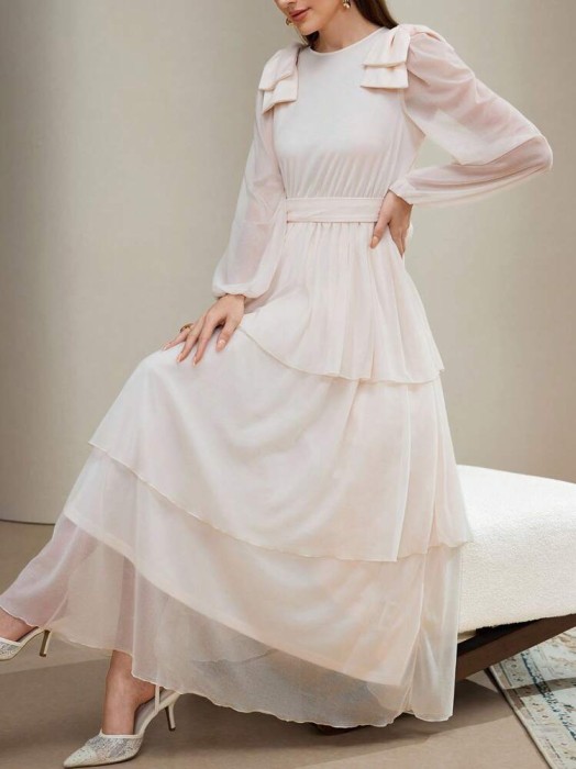 Morelowa sukienka maxi pasek (M)