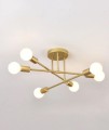Złota sufitowa lampa