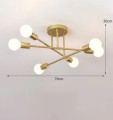 Złota sufitowa lampa