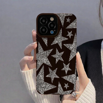 Brązowe etui gwiazdy iPhone 15 Pro Max