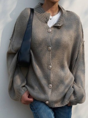 Pleciony kardigan oversize (M)