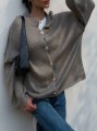 Pleciony kardigan oversize (M)
