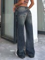 Niebieskie jeansy dzwony (40)