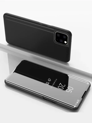 Czarne etui na telefon iPhone 15 Pro klapka