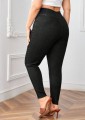 Czarne elastyczne jeansy rurki (4XL)