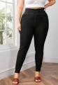 Czarne elastyczne jeansy rurki (4XL)