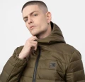 Pikowana kurtka khaki logo (L)