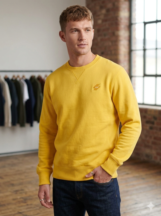 Żółta logowana bluza (L)