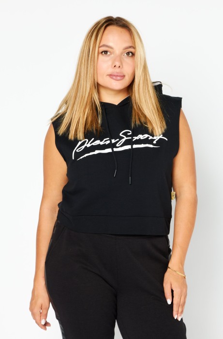 Czarna koszulka kaptur (XL)