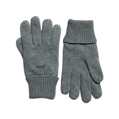 Szare rękawiczki logowane