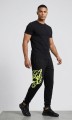 Czarne dresowe spodnie nadruk (2XL)