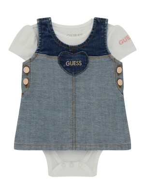 Kolorowy komplet sukienka body (3-6M)