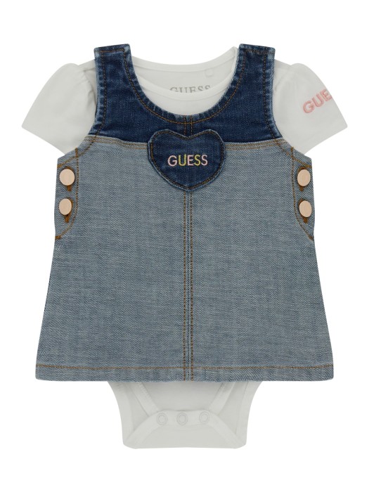 Kolorowy komplet sukienka body (3-6M)
