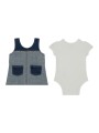 Kolorowy komplet sukienka body (3-6M)