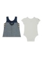 Kolorowy komplet sukienka body (3-6M)