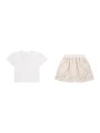 Dwukolorowy komplet spódnica t-shirt (3-6M)