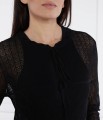 Czarna sukienka długie rękawy (M)