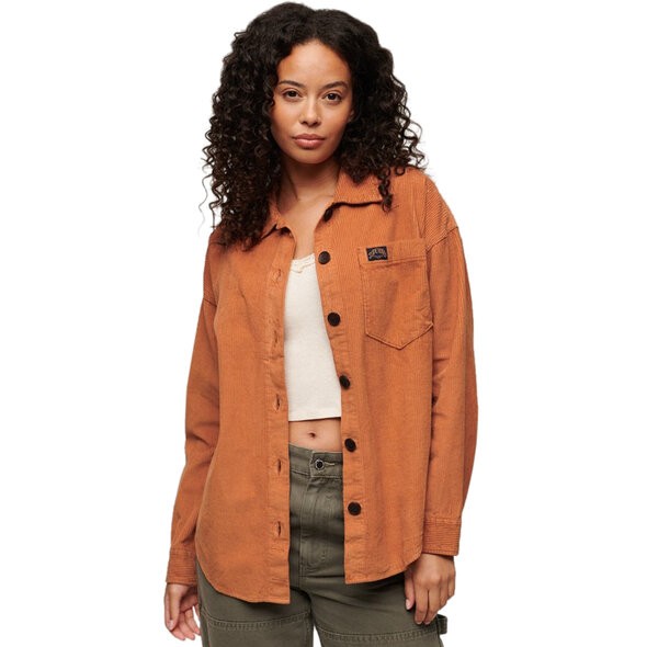 Brązowa sztruksowa koszula (40)