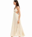 Ecru sukienka midi cut out (L)