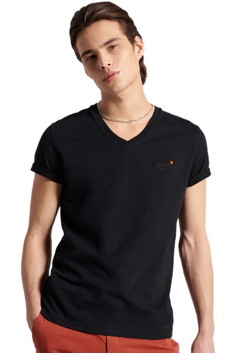 Czarna koszulka v neck (L)