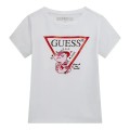 Biały t-shirt nadruk (3-6M)