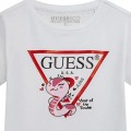 Biały t-shirt nadruk (3-6M)