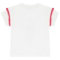 Biały t-shirt nadruk (3-6M)