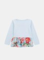 Błękitny t-shirt hafty (3-6M)