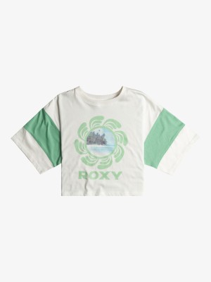 Biały krótki t-shirt nadruk (10L)