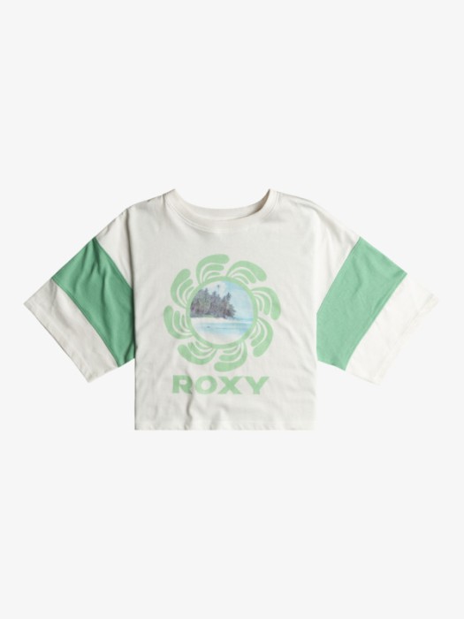 Biały krótki t-shirt nadruk (10L)