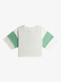 Biały krótki t-shirt nadruk (10L)