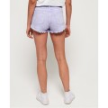 Jeansowe liliowe szorty dziury (26)